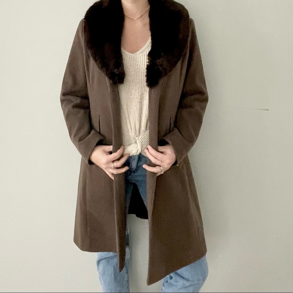 Vintage Wool Fur Coat